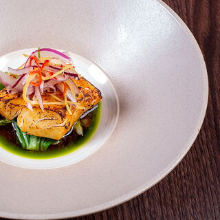 fresh fish with herbs