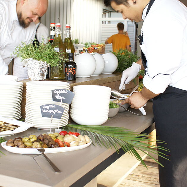 Buffet im Strandrestaurant Bootshaus