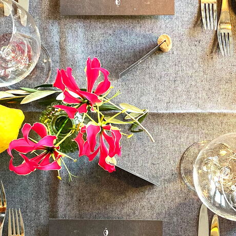 Tischsetting Italienischer Abend im Restaurant Bootshaus