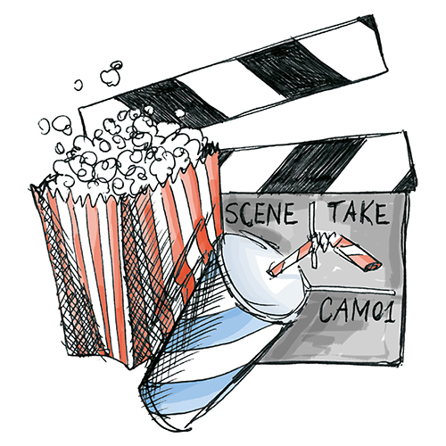 Popcorn mit Coke