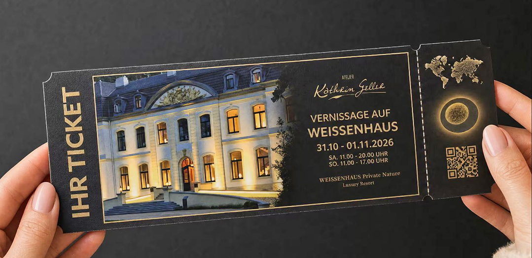 Ticket in der Hand